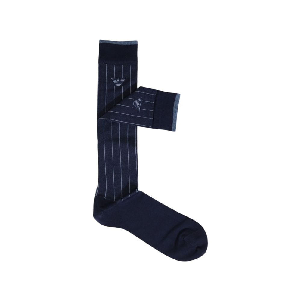 Emporio Armani Underwear Blue Cotton Sock Emporio Armani Underwear Dark Slate Gray