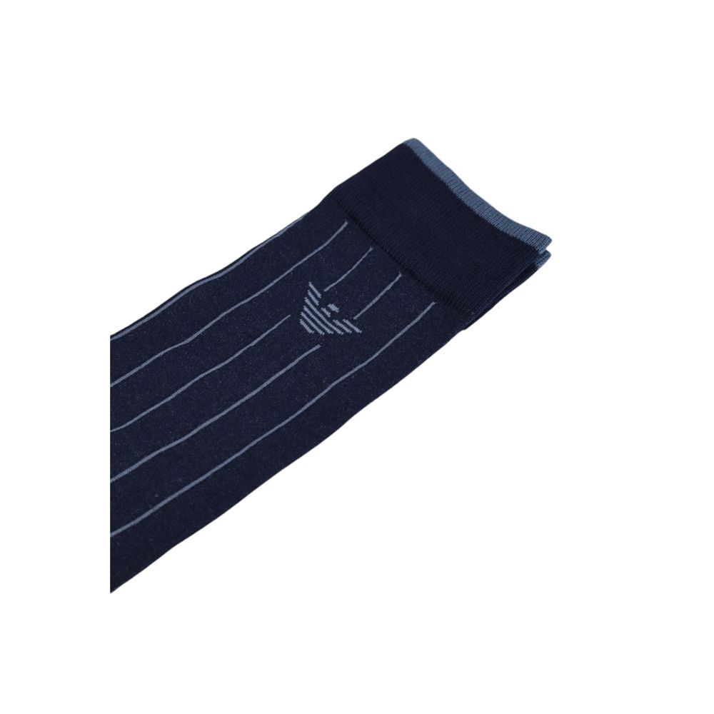 Emporio Armani Underwear Blue Cotton Sock Emporio Armani Underwear Dark Slate Gray