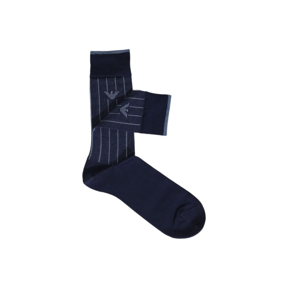Emporio Armani Underwear Blue Cotton Sock Emporio Armani Underwear Dark Slate Gray