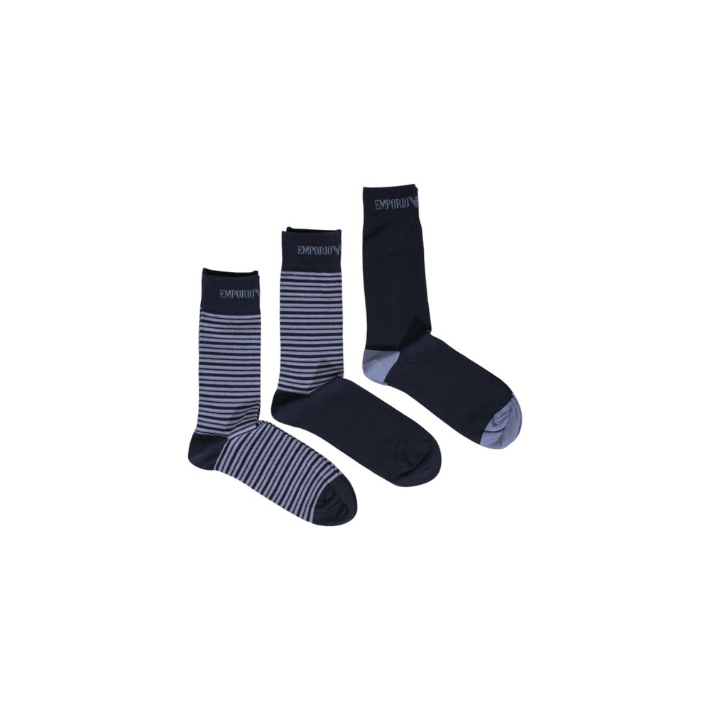 Emporio Armani Underwear Blue Cotton Sock Emporio Armani Underwear Dark Slate Gray