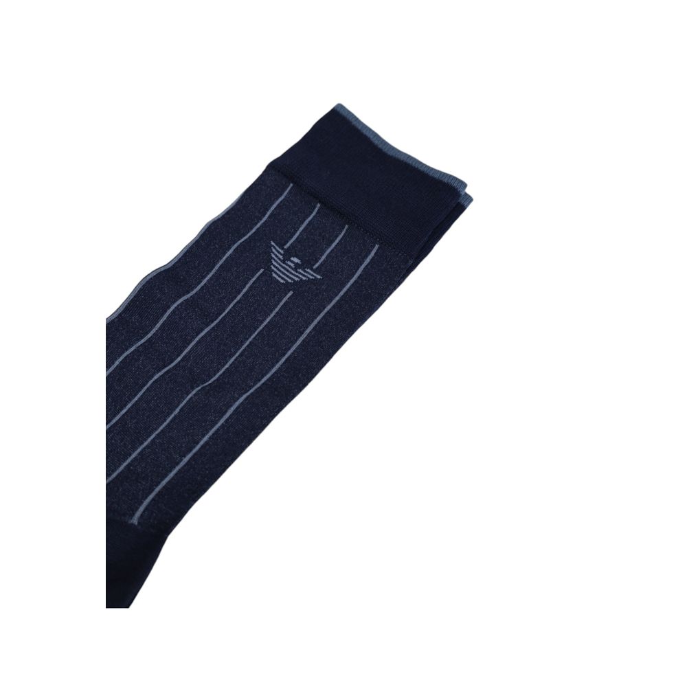 Emporio Armani Underwear Blue Cotton Sock Emporio Armani Underwear Dark Slate Gray