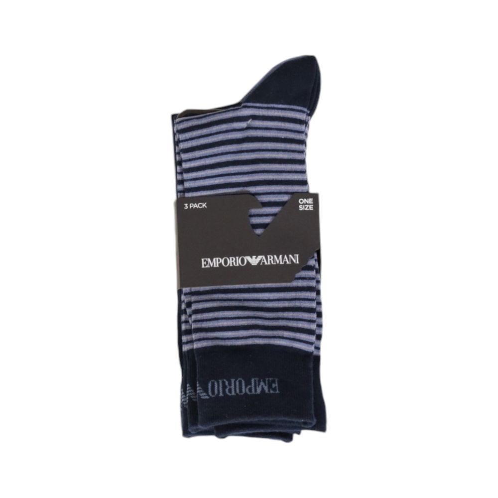 Emporio Armani Underwear Blue Cotton Sock Emporio Armani Underwear Dark Slate Gray