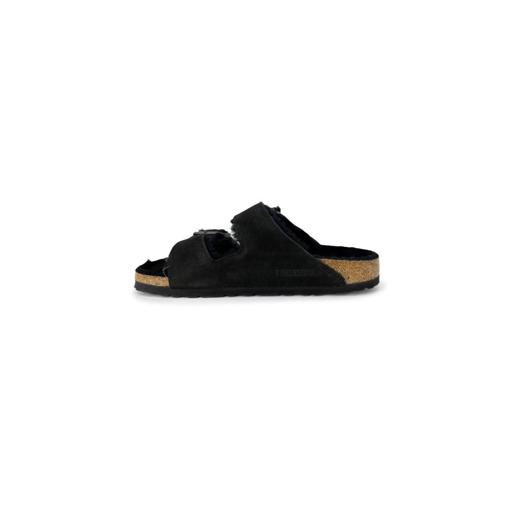 Birkenstock Black Suede Leather Slippers