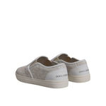 Dolce & Gabbana White Floral Lace Slip On Loafers Shoes