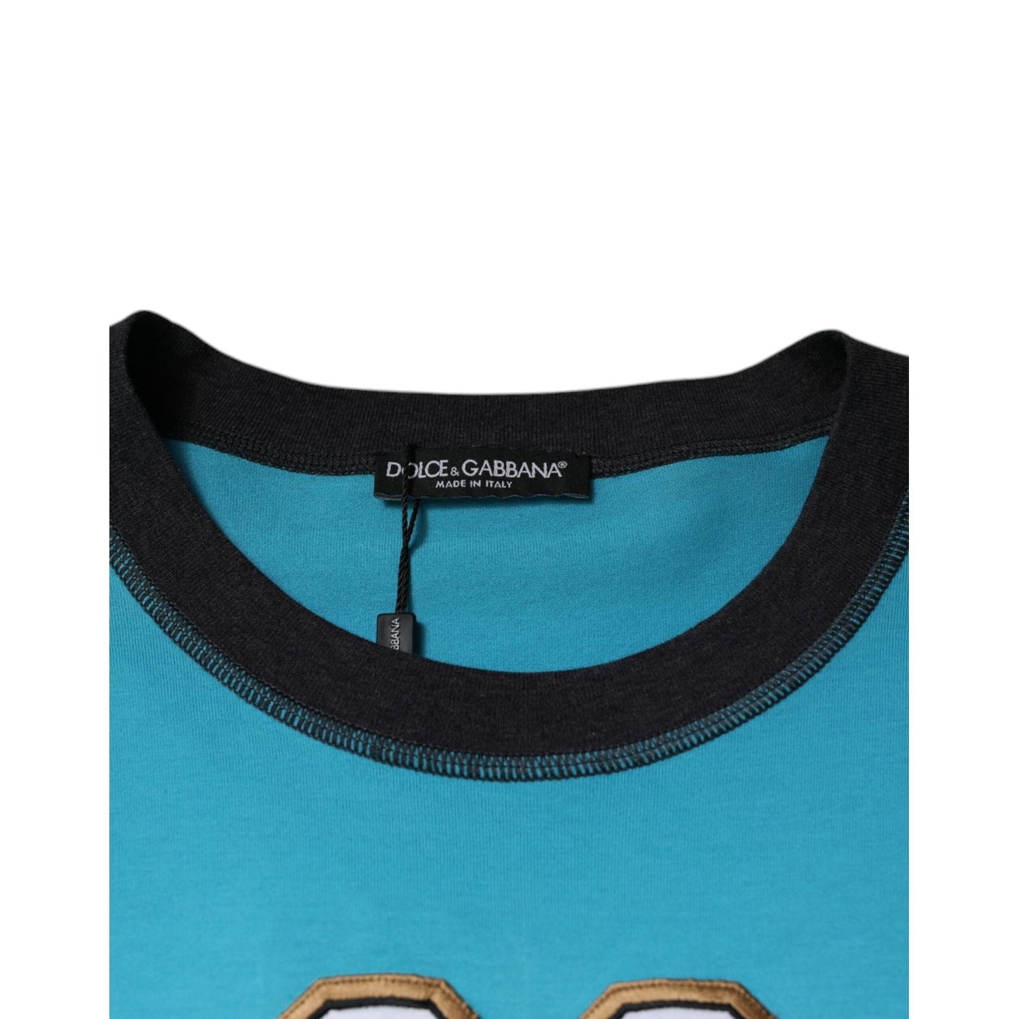 Dolce & Gabbana Blue Logo Crew Neck Short Sleeves T-shirt