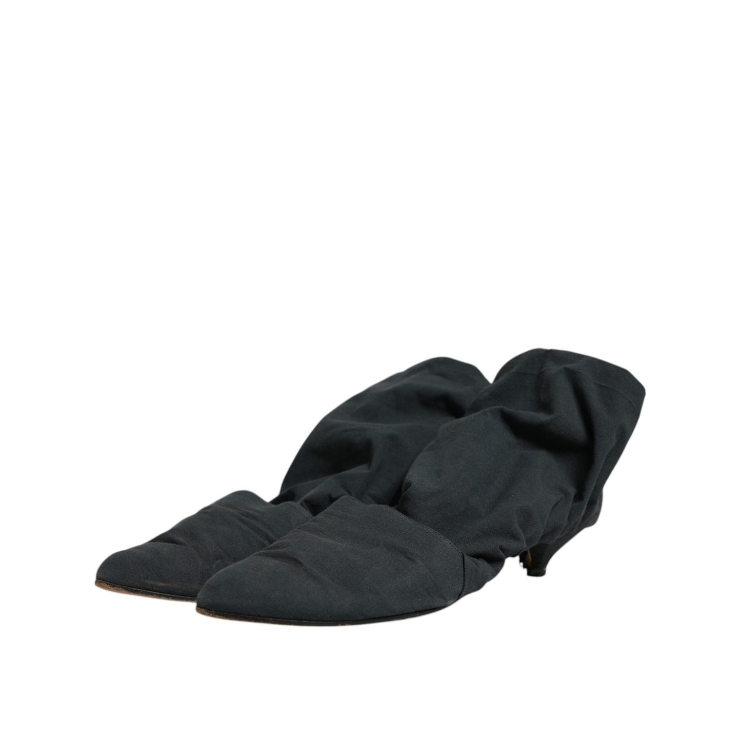 Dolce & Gabbana Green Cotton Sock Style Ankle Boots Shoes LA12215-41