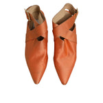 Dolce & Gabbana Orange Kitten Heels Slingback Sandals Shoes LA12217-40
