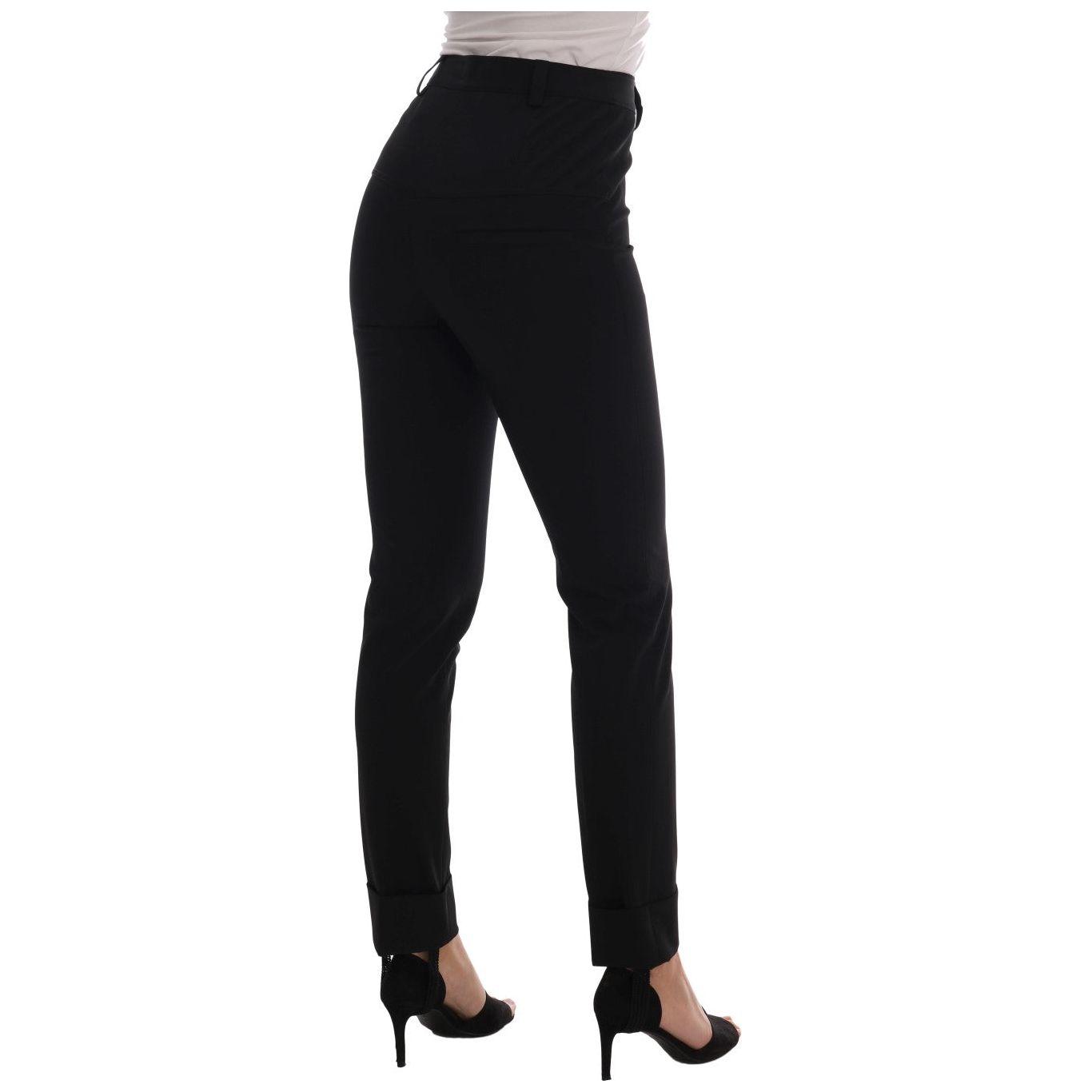 Ermanno Scervino Black Stretch Leggings Pants Jeans & Pants