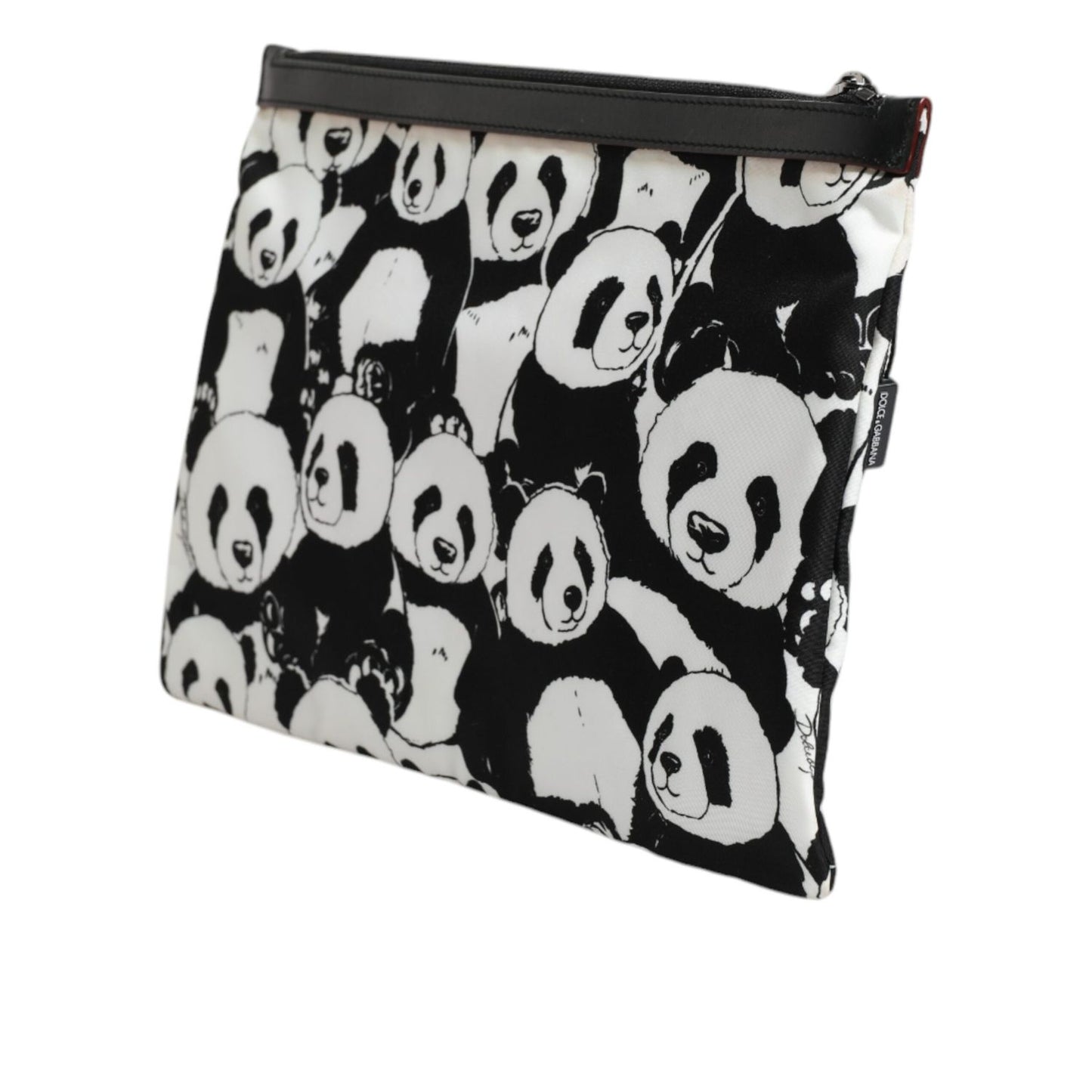 Dolce & Gabbana Black White Panda Pattern Clutch Pouch Bag BAG4160