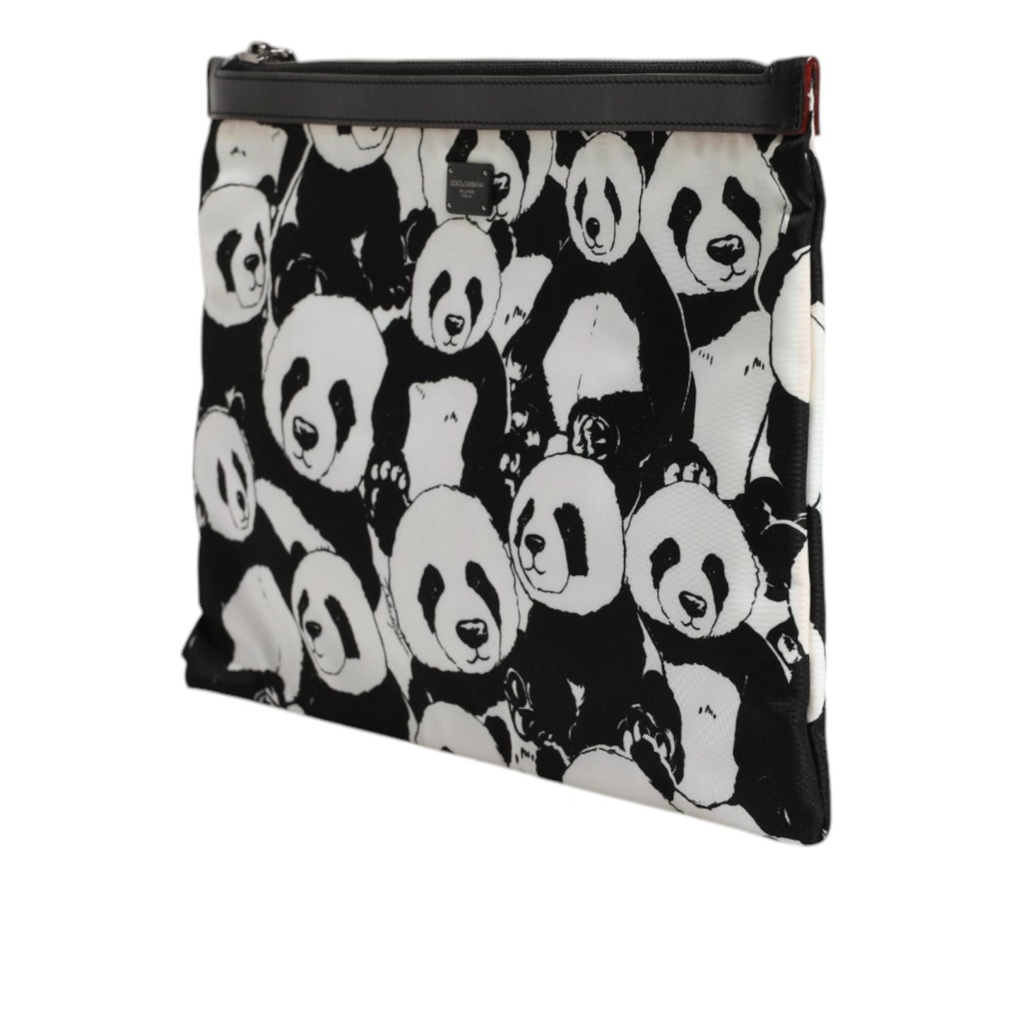 Dolce & Gabbana Black White Panda Pattern Clutch Pouch Bag BAG4160