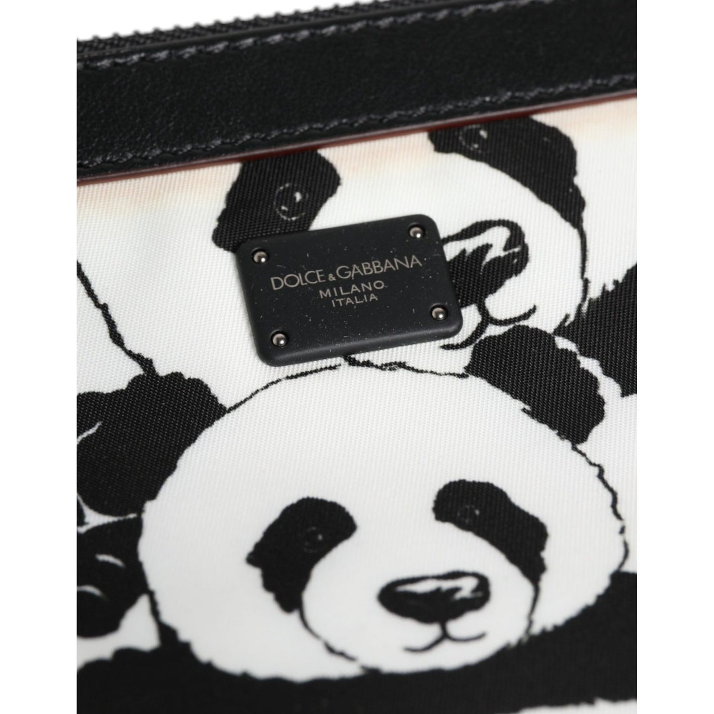 Dolce & Gabbana Black White Panda Pattern Clutch Pouch Bag BAG4160