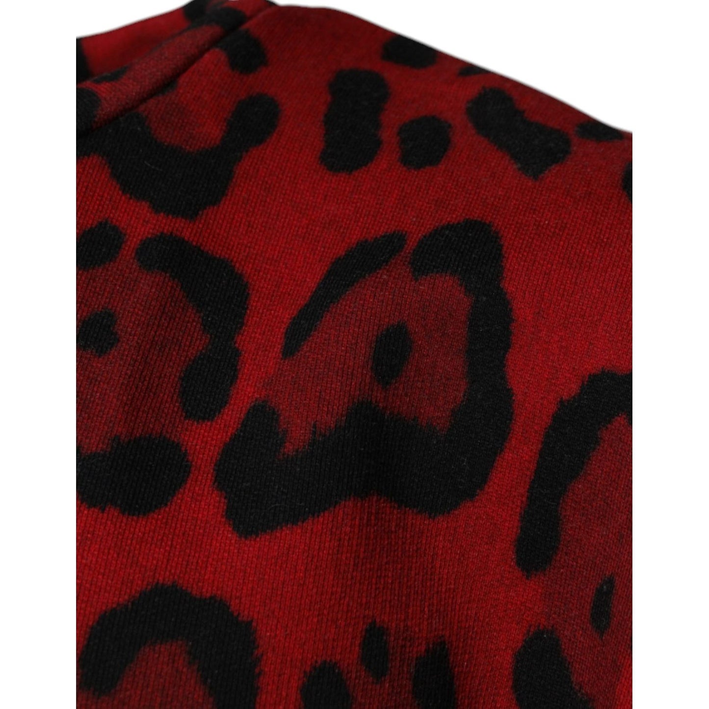 Dolce & Gabbana Red Leopard Print Cotton Sleeveless T-shirt TSH87574-46