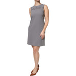 Emporio Armani Gray Round Neck Sleeveless A-line Mini Dress DR281345-40