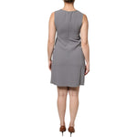 Emporio Armani Gray Round Neck Sleeveless A-line Mini Dress DR281345-40