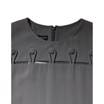 Emporio Armani Gray Round Neck Sleeveless A-line Mini Dress DR281345-40