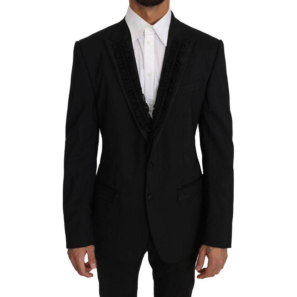Dolce & Gabbana Black Wool MARTINI Torrero Blazer Jacket KOS1219-1