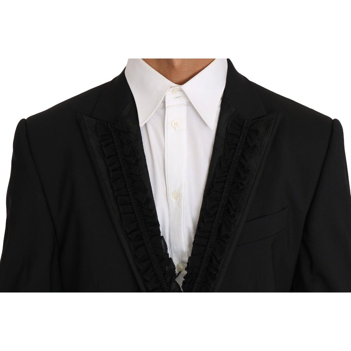 Dolce & Gabbana Black Wool MARTINI Torrero Blazer Jacket KOS1219-1