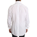 Dolce & Gabbana White Cotton GOLD Dress Shirt TSH2867-37