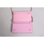 Dolce & Gabbana Pink Exotic Leather Logo Plaque Crossbody Bag