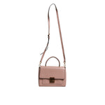 Michael Kors Pink Leather Logo Plaque Crossbody MINDY Satchel Bag
