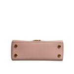Michael Kors Pink Leather Logo Plaque Crossbody MINDY Satchel Bag