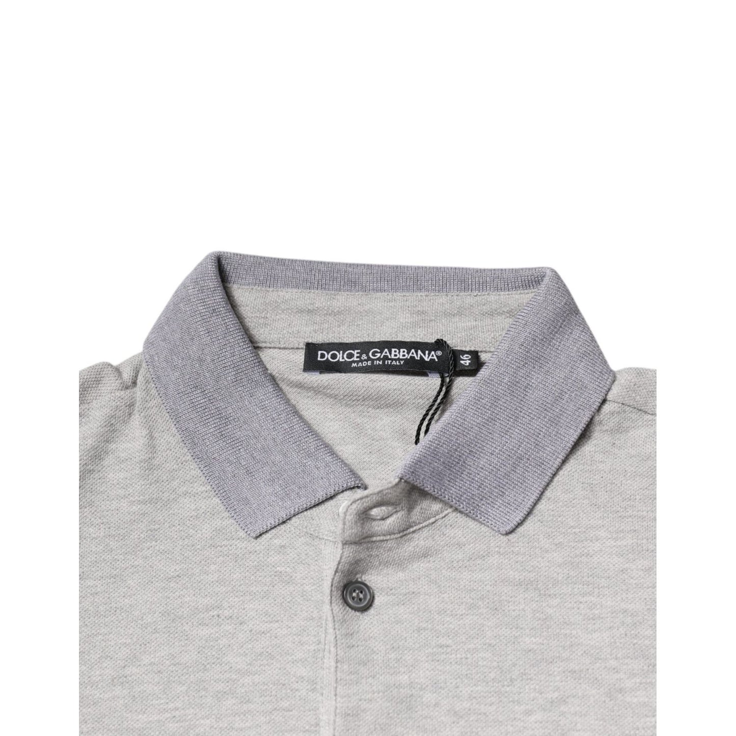Dolce & Gabbana Gray Collared Short Sleeves Men Polo T-shirt