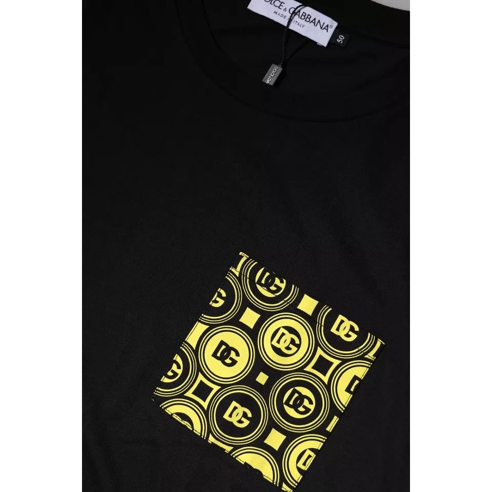 Dolce & Gabbana Black Logo Print Cotton Short Sleeve T-shirt TSH878458-52