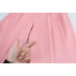 Dolce & Gabbana Pink Lace Trimmed Silk Satin Wide Legs Pants