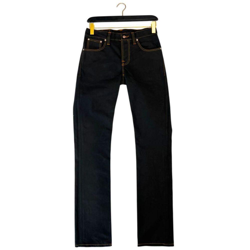 Nudie Jeans Black Cotton Men's Jean NU-24760-W31-FBB-342