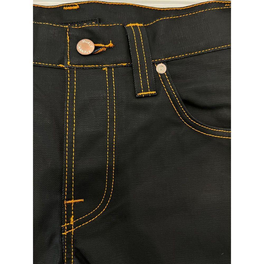 Nudie Jeans Black Cotton Men's Jean NU-24760-W31-FBB-342