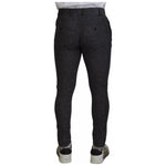 Dolce & Gabbana Gray Chevron Viscose Skinny Pants