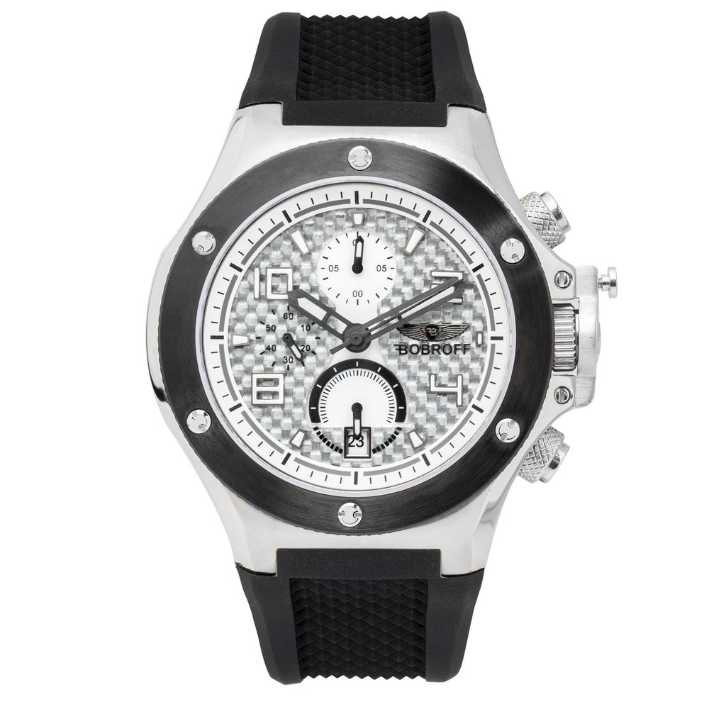 Bobroff Black Rubber Bracelet Watch