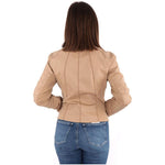 Yes Zee Beige Polyethylene Jackets & Coat