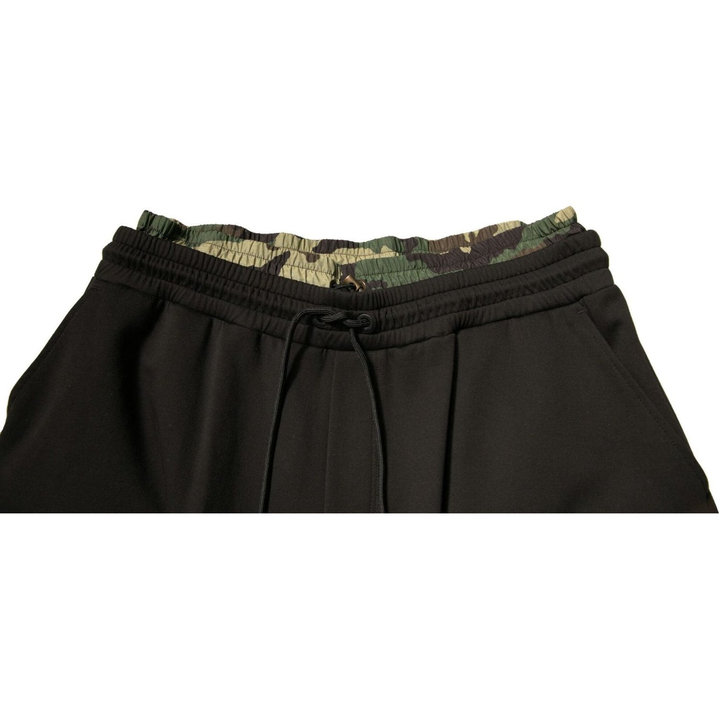 Dolce & Gabbana Black Camouflage Cotton Jogger Cargo Pants