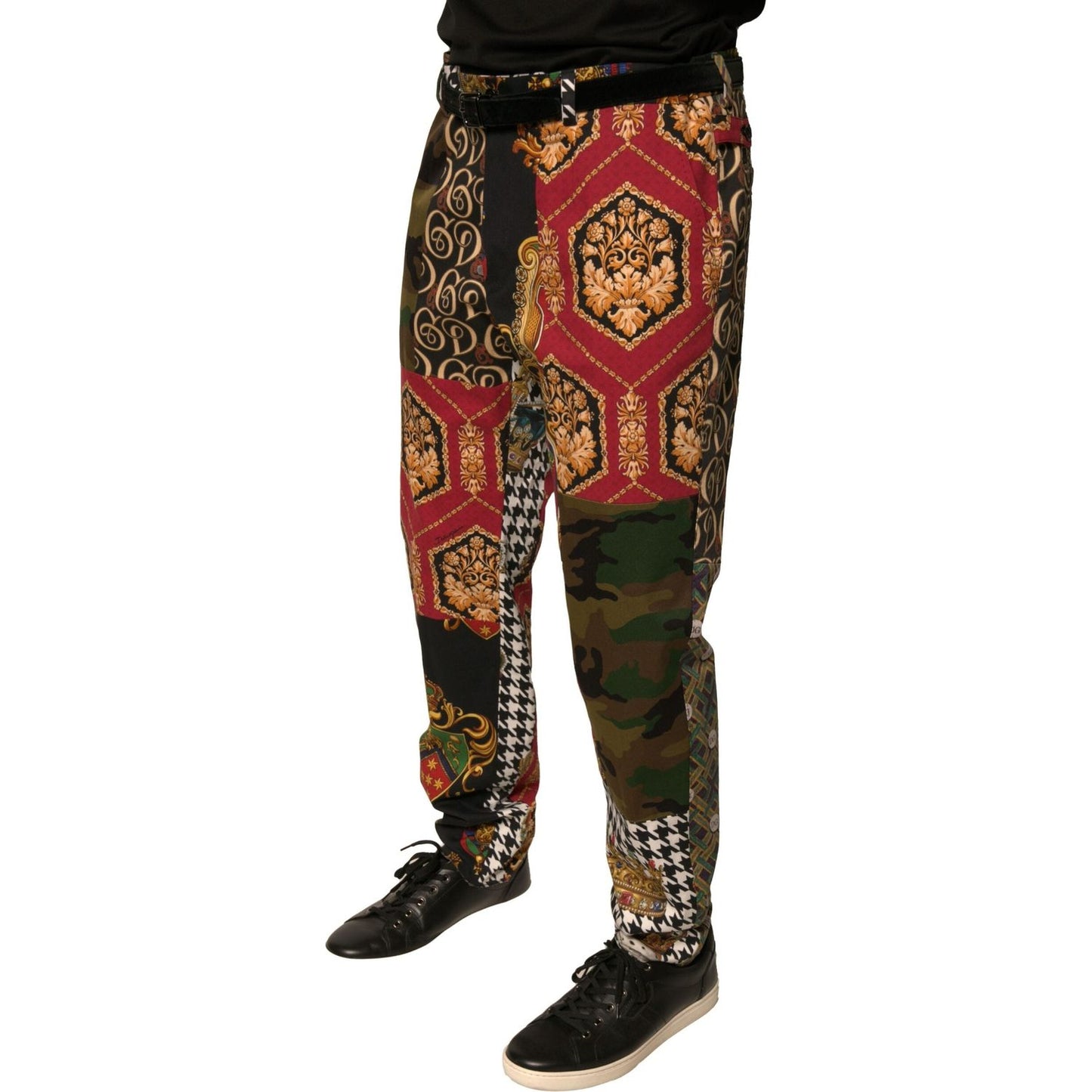 Dolce & Gabbana Multicolor Patchwork Men Dress Pants