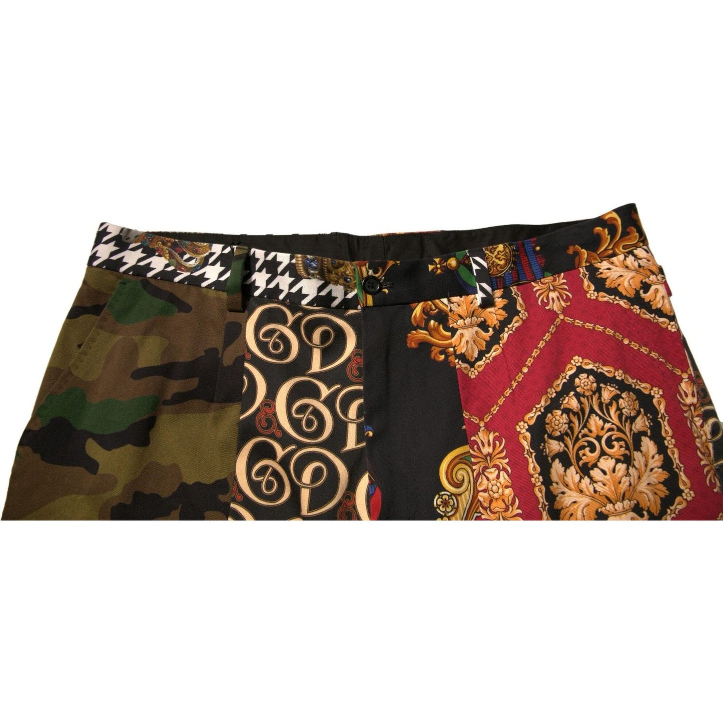 Dolce & Gabbana Multicolor Patchwork Men Dress Pants