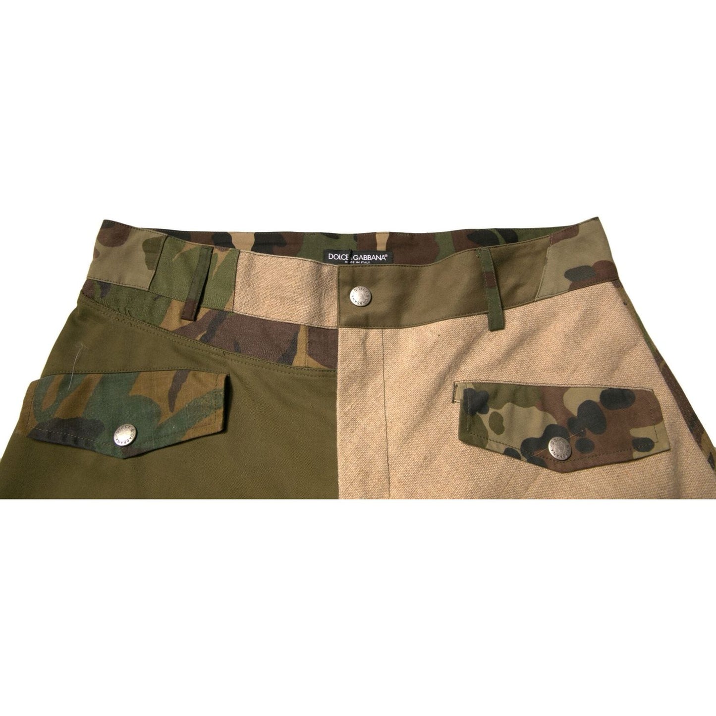 Dolce & Gabbana Multicolor Patchwork Flight Cargo Pants