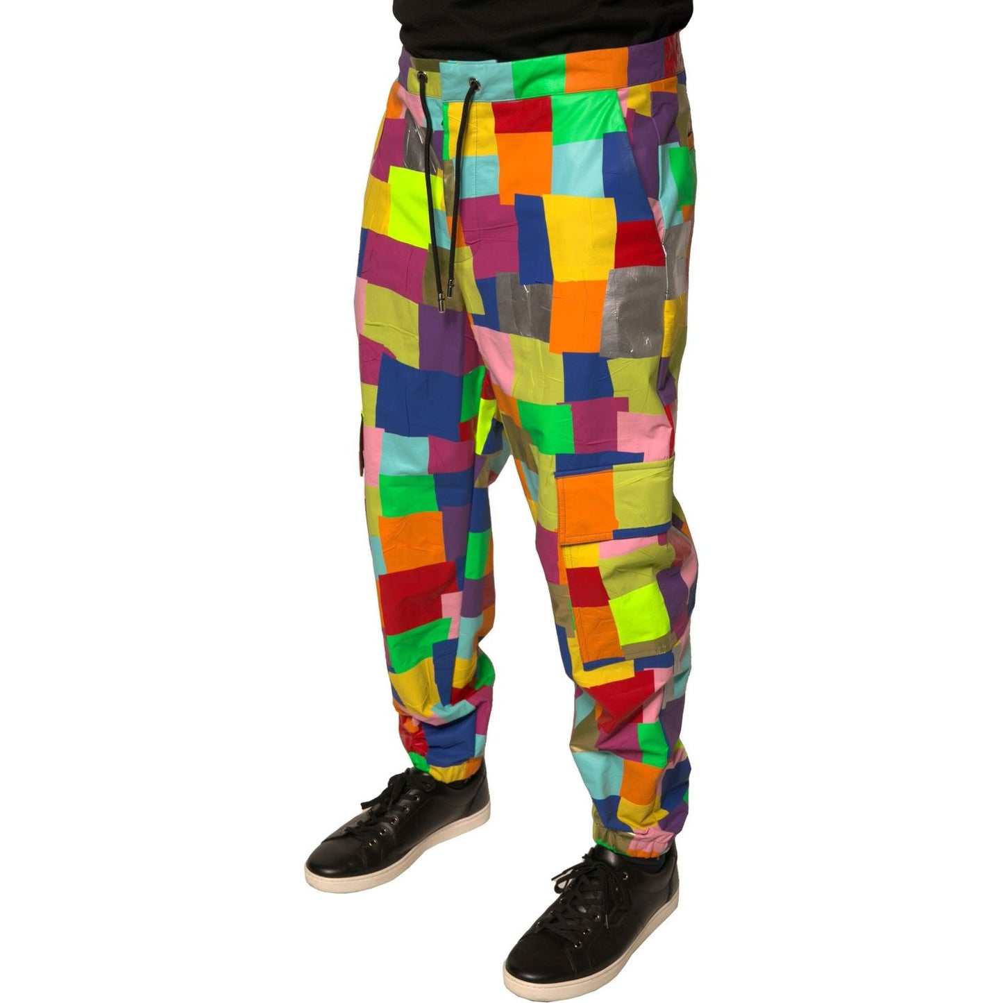 Dolce & Gabbana Multicolor Cotton Patchwork Men Cargo Pants