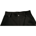 Dolce & Gabbana Black Cotton Mid Waist Cropped Pants