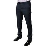 Dolce & Gabbana Blue Wool Tapered Formal Dress Pants