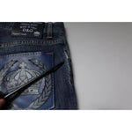 Dolce & Gabbana Blue DG Crown Logo Cotton Skinny Denim Jeans PAN75819-54