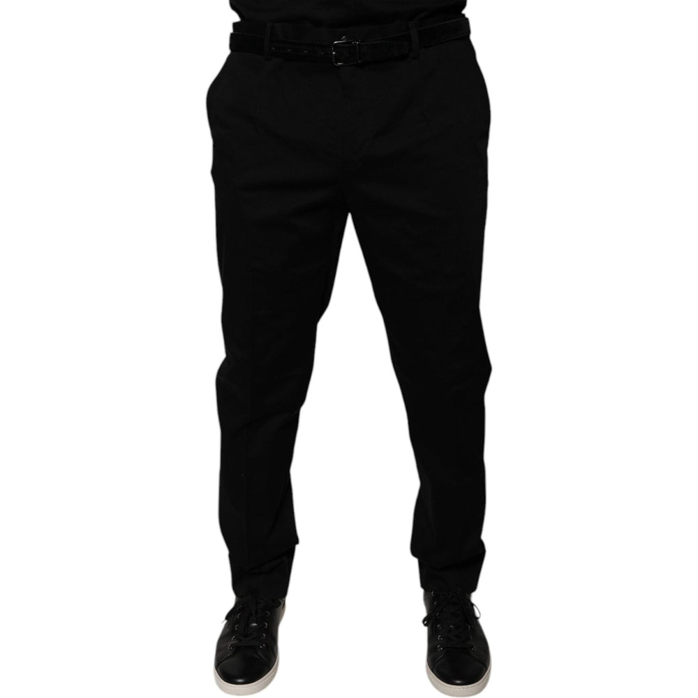 Dolce & Gabbana Black Tapered Formal Dress Pants