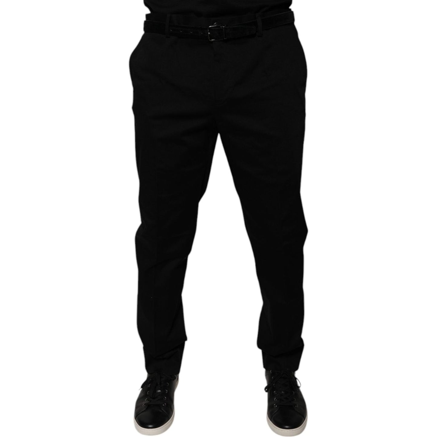 Dolce & Gabbana Black Tapered Formal Dress Pants