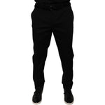 Dolce & Gabbana Black Tapered Formal Dress Pants