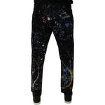 Dolce & Gabbana Black Color Splash Cotton Skinny Denim Jeans