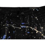 Dolce & Gabbana Black Color Splash Cotton Skinny Denim Jeans