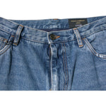 Dolce & Gabbana Blue Cotton Logo Men Loose Denim Jeans