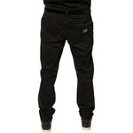 Dolce & Gabbana Black Ripped Logo Cotton Skinny Denim Jeans