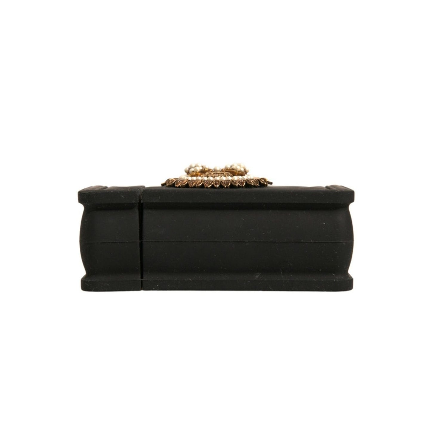 Dolce & Gabbana Black Silicone Devotion Heart Cover Hand Bag Airpod Case
