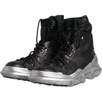 Dolce & Gabbana Black Nylon Galileo High Top Sneakers Shoes
